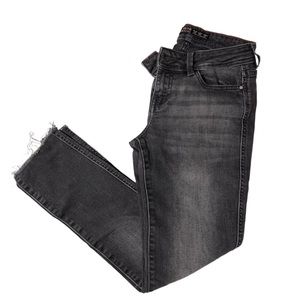 𝅺ZARA Ladies Black Skinny Jeans/Denim '75 -Sz 2. Fits like a 0/00.